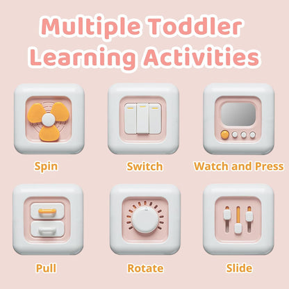 Busy Cube Toys for 1 Year Old Girl Gifts, Montessori for Baby Girl, Travel Sensory Toys for