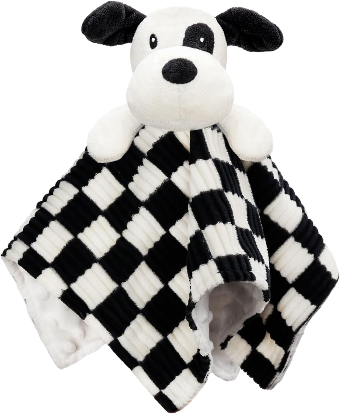 Baby Security Blanket for Boys Girls, High Contrast Super Soft 3D Checkerboard Gingham with Minky