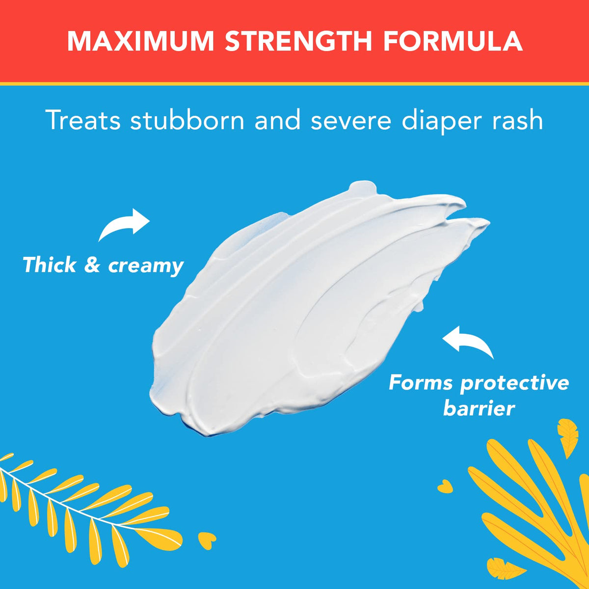 Triple Paste 3X Max Diaper Rash Ointment, Maximum Strength Zinc Oxide Ointment for Severe Diaper
