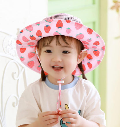 Home Prefer UPF50+ Wide Brim Sun Hat Boys Girls Sun Protection Hat Zoo Beach Swim Safari Bucket Hat
