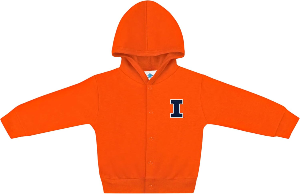Creative Knitwear College Baby Snap Hooded Jacket - Team Logo, Multiple Colors, for Boys & Girls