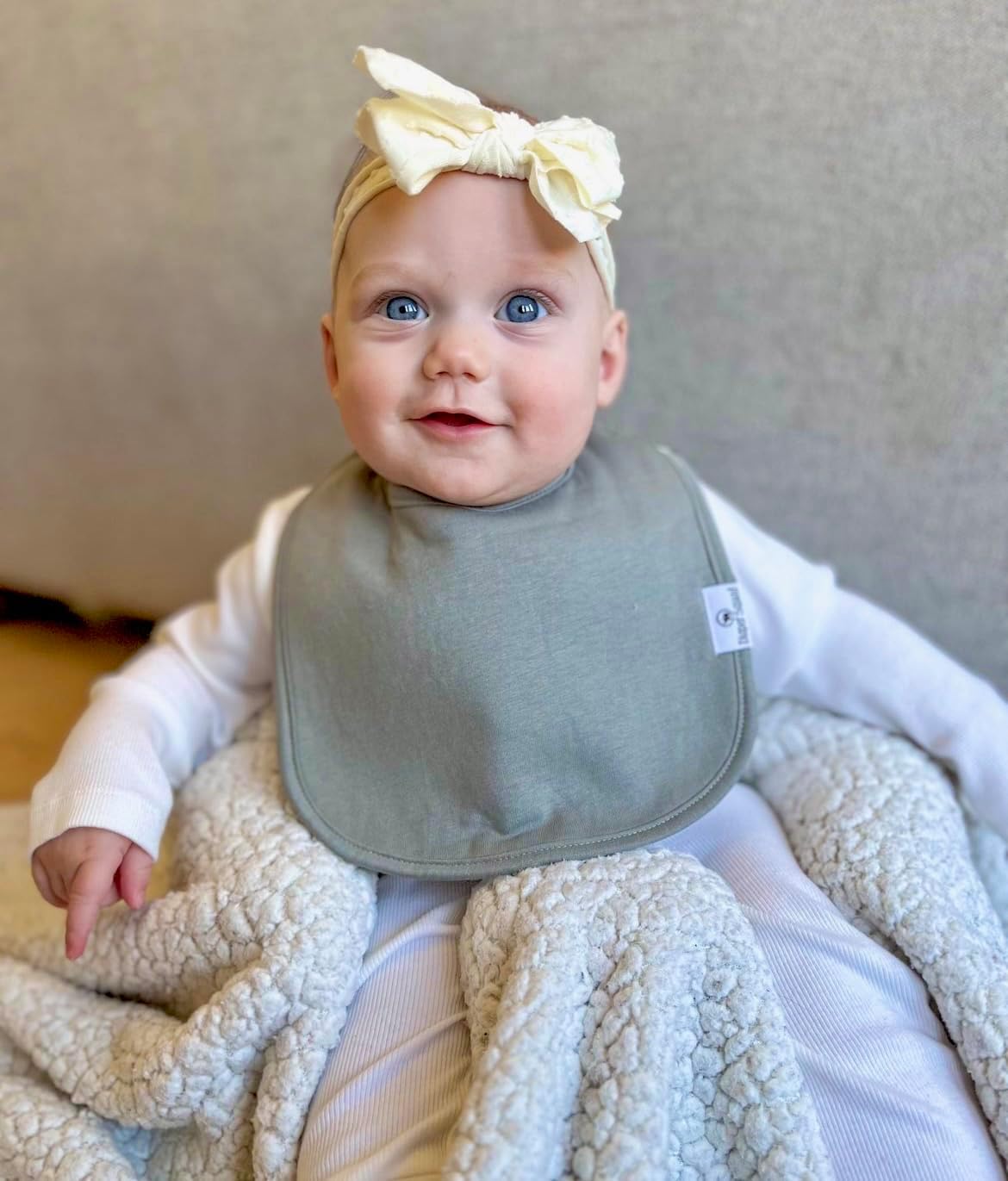 DiaperSquad's Baby Bibs for Drooling and Teething, Bibs for Boys, Baby Girl - Solid Cotton Baby