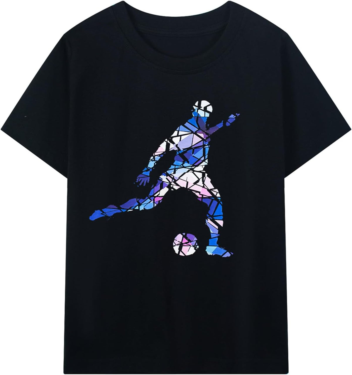 HILEELANG Kids Boy Basic Plain Cotton T-Shirts Short Sleeve Crew Neck Summer Tees 4packs 6-12 Years