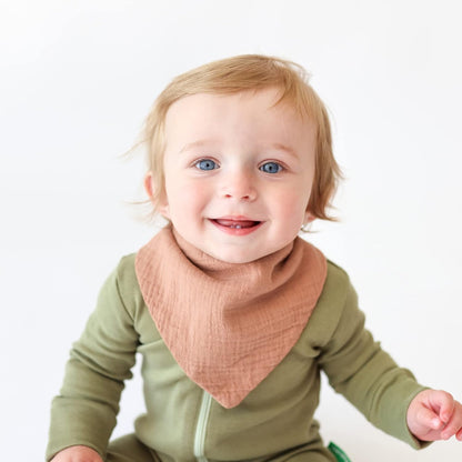 Konssy Muslin Baby Bibs 10 Pack Baby Bandana Drool Bibs 100% Cotton for Unisex Boys and Girls, Soft