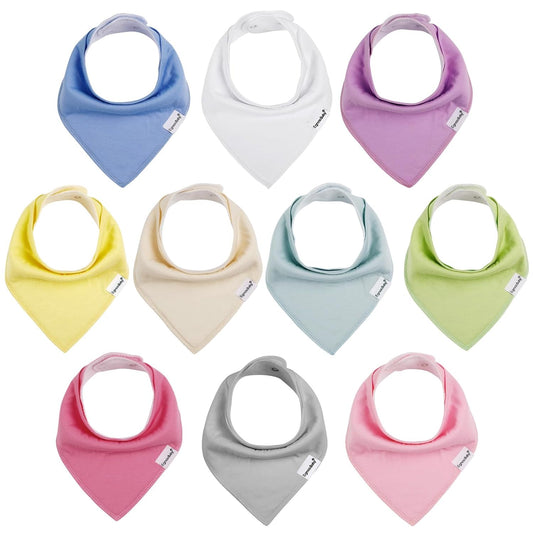 Baby Bandana Drool Bibs for Girls,Super Absorbent Triangle Baby Bibs for Drooling and Teething,100%