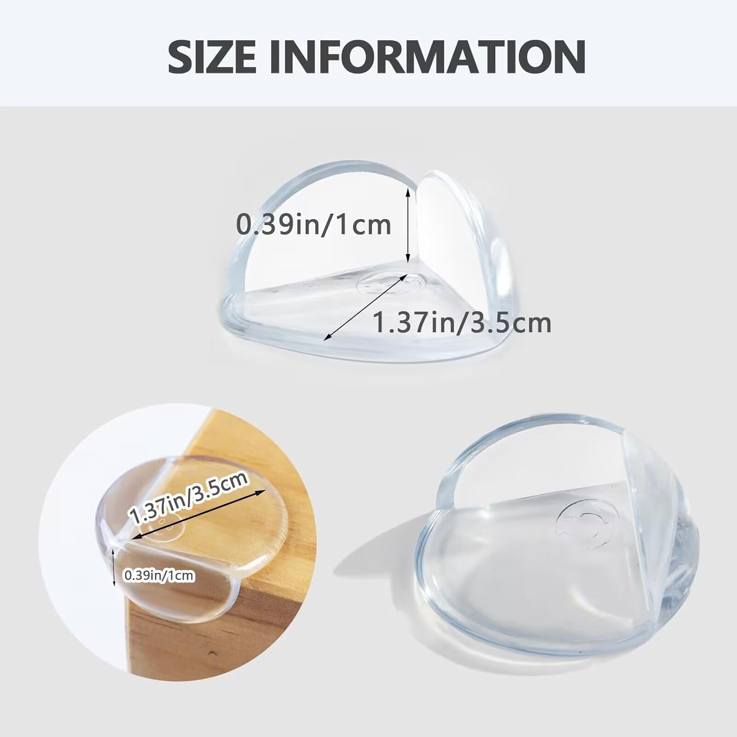 8 Pack Corner Protector Baby, Table Corners, Clear Table Protectors for Furniture, Round Corner