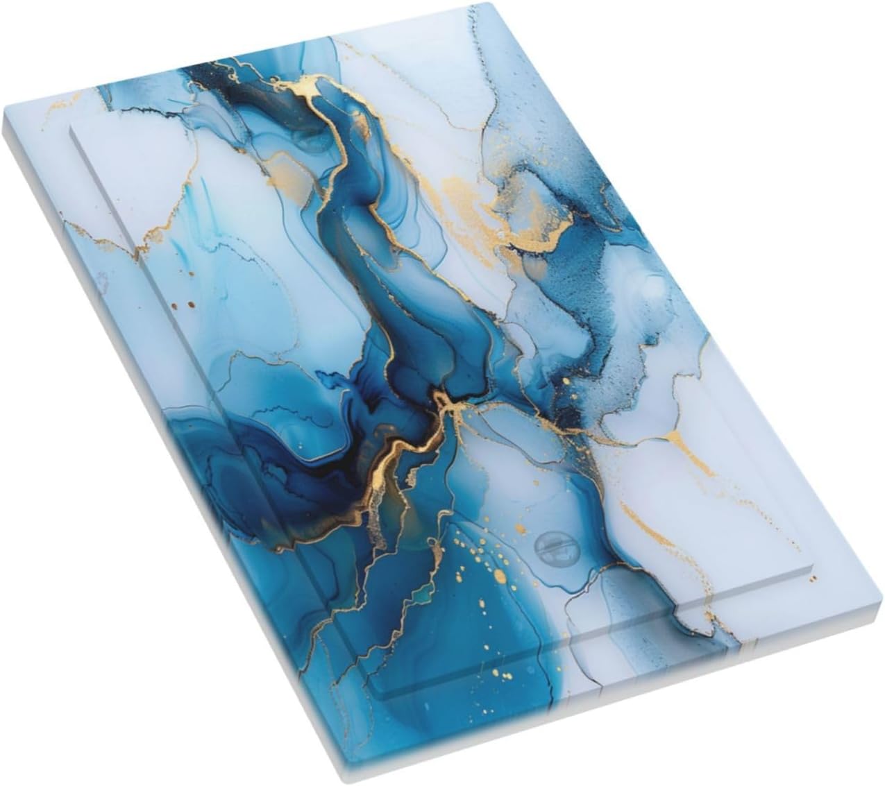 Decorative Switch Covers Plate Modern Abstract Blue Gold Line Marble 1 Gang No Device Single Blank