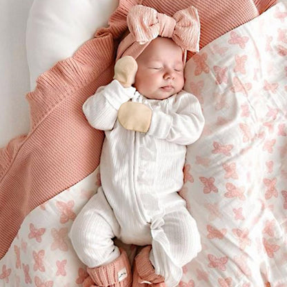 BQUBO 6 Pairs Newborn Baby Boys Girls Mittens 0-6 Months Unisex-Baby Infant Mittens Elastic No
