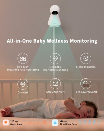iBaby i20 Smart Baby Monitor - Monitor Newborn Heart Rate, Breathing, Sleep, Sound Machine, Cry &