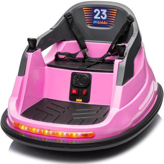 12V Kids Bumper Car, Electric Baby Bumper Car for Toddlers with Remote Control, 3 Speeds - Light