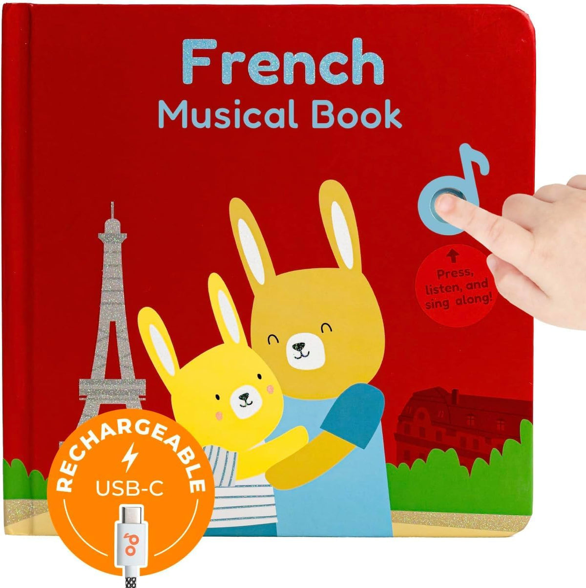 Cali's Books French Nursery Rhymes | New Rechargeable Sound Books | Sound Book for Toddlers 1-3 |