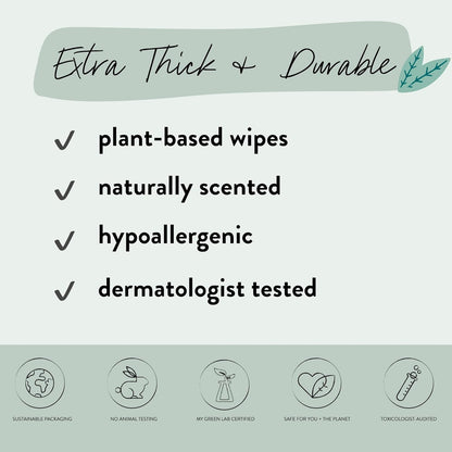 The Honest Company Hydrate + Cleanse Naturally Scented Wipes | Cleansing Multi-Tasking Wipes | 99%