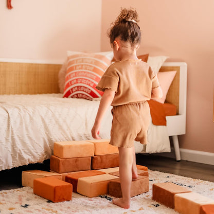 The Original Premium Plush Building Block for Kids - Certified Safe Foam Blocks in Luxuriously Soft