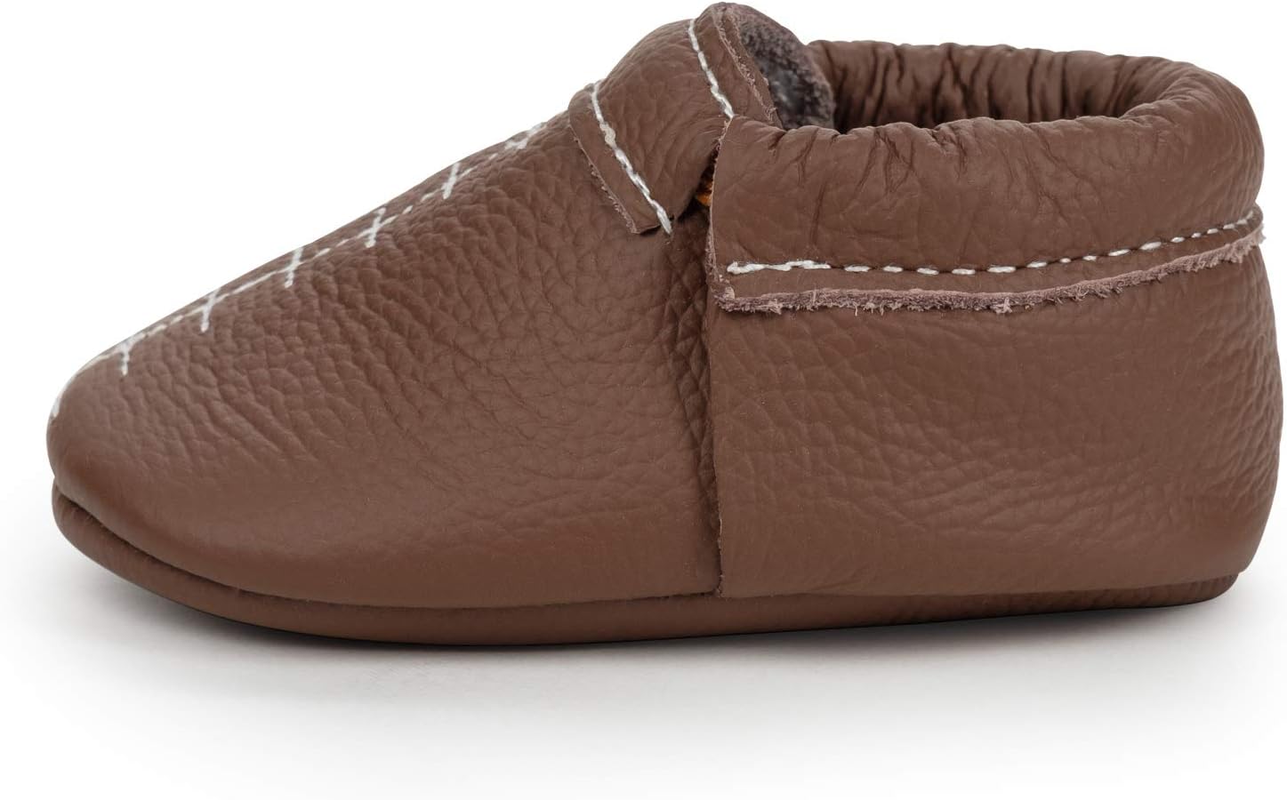 BirdRock Baby Fringeless Moccasins - Genuine Leather Boys and Girls Shoes for Newborns, Infants