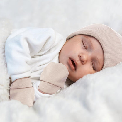 Newborn Baby Mittens No Scratch Cotton Elastic Wrist Gloves Infant Toddler Mittens for Baby Boy