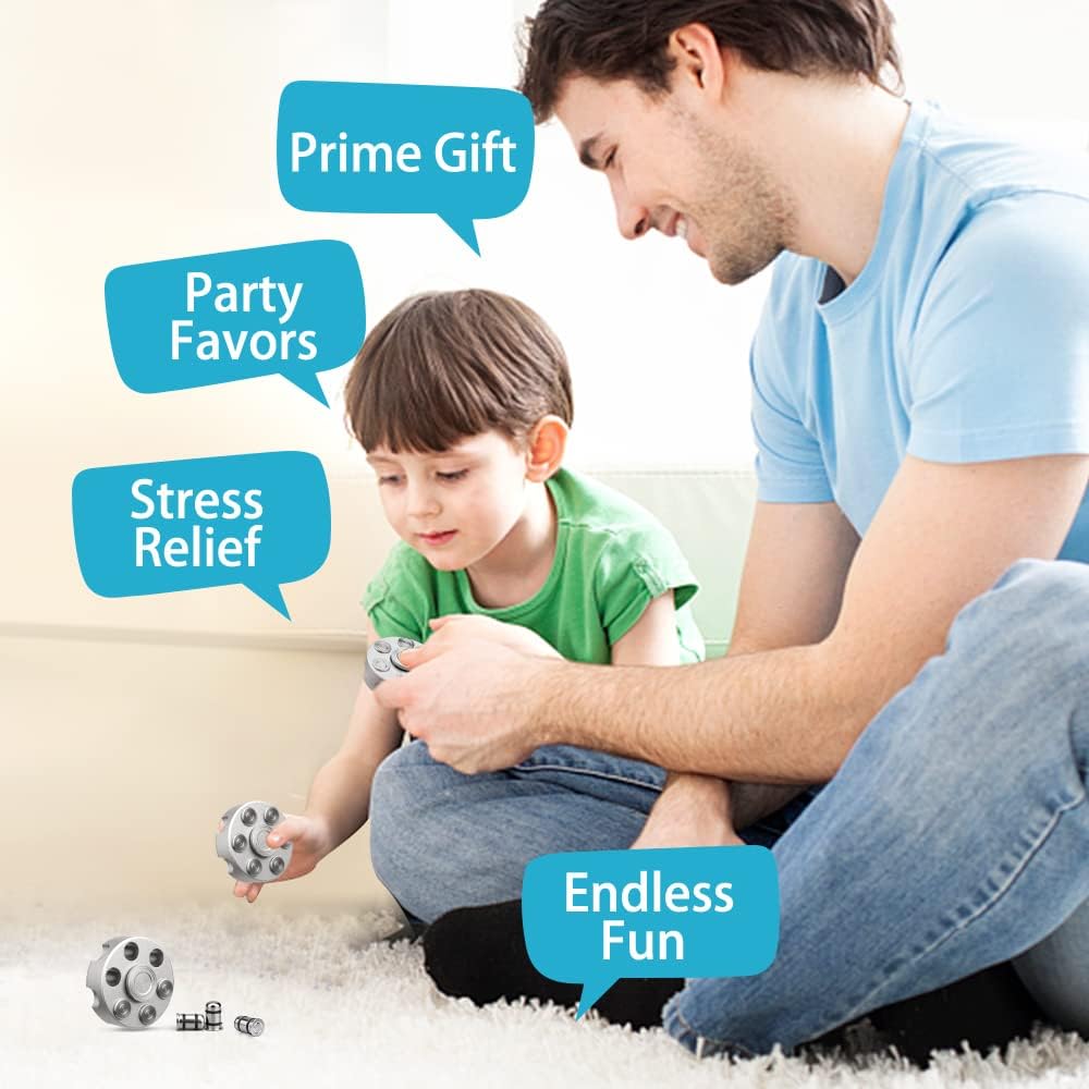Desk Fidget Spinner Chain, Fidget Toy Metal, Infinity Cube Spinner Gift For Kids and Adults