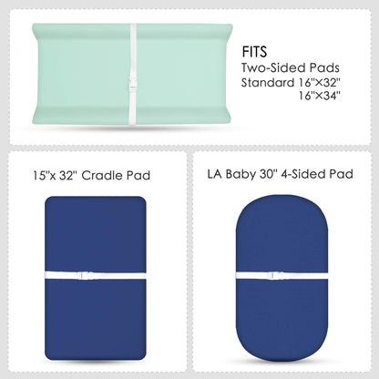TILLYOU Changing Pad Cover Set in Soft Jersey Material - Fits 32"/34''x16 Contoured Pad for Babies