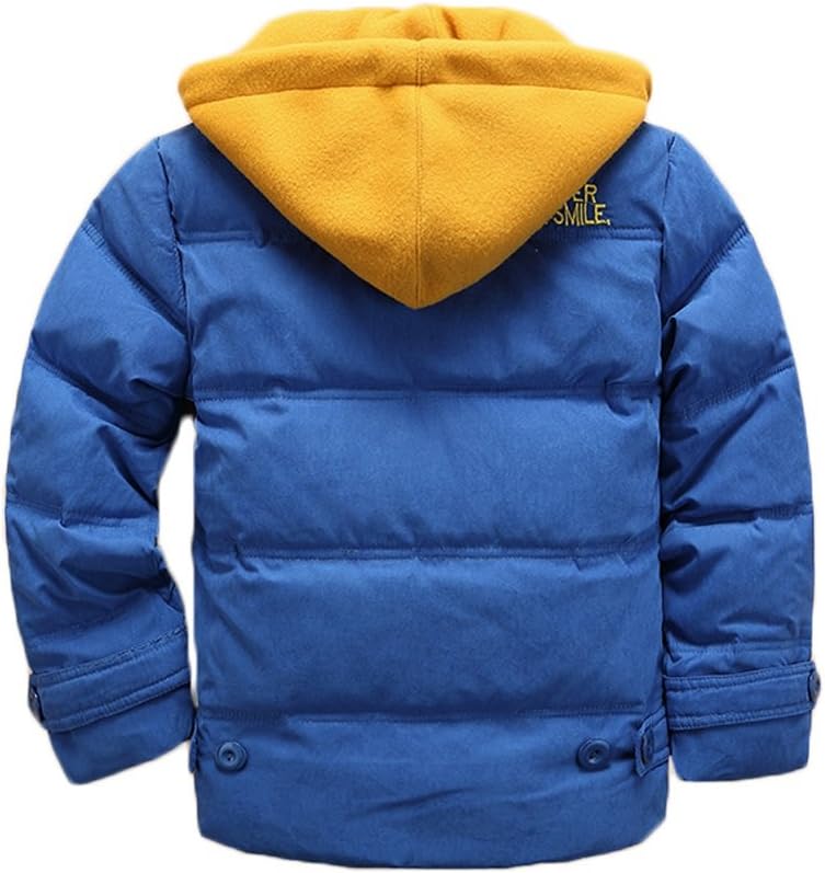 Vinmin Kids Winter Latest Thicken Hooded Jacket Warm Quilted Coat Casual Outdoor Cool Cute for Boys