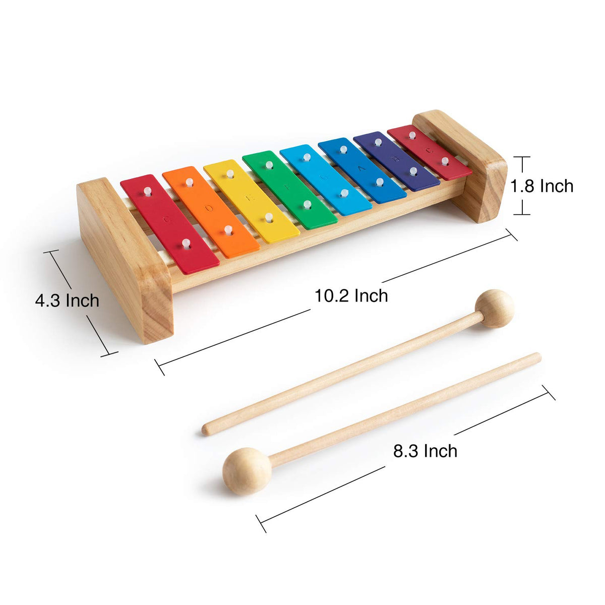 MUSICUBE Xylophone for Kids Wooden Xylophone with Mallets Orff Music Instrument for Educational