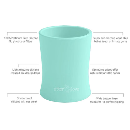 otterlove Silicone Baby & Toddler Training Cup - Pediatric OT Approved - 100% Platinum Pure LFGB