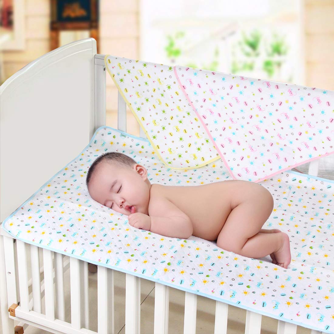 MBJERRY Waterproof Changing Pads Portable - Breathable Leak Proof Mattress Pad Protector Baby