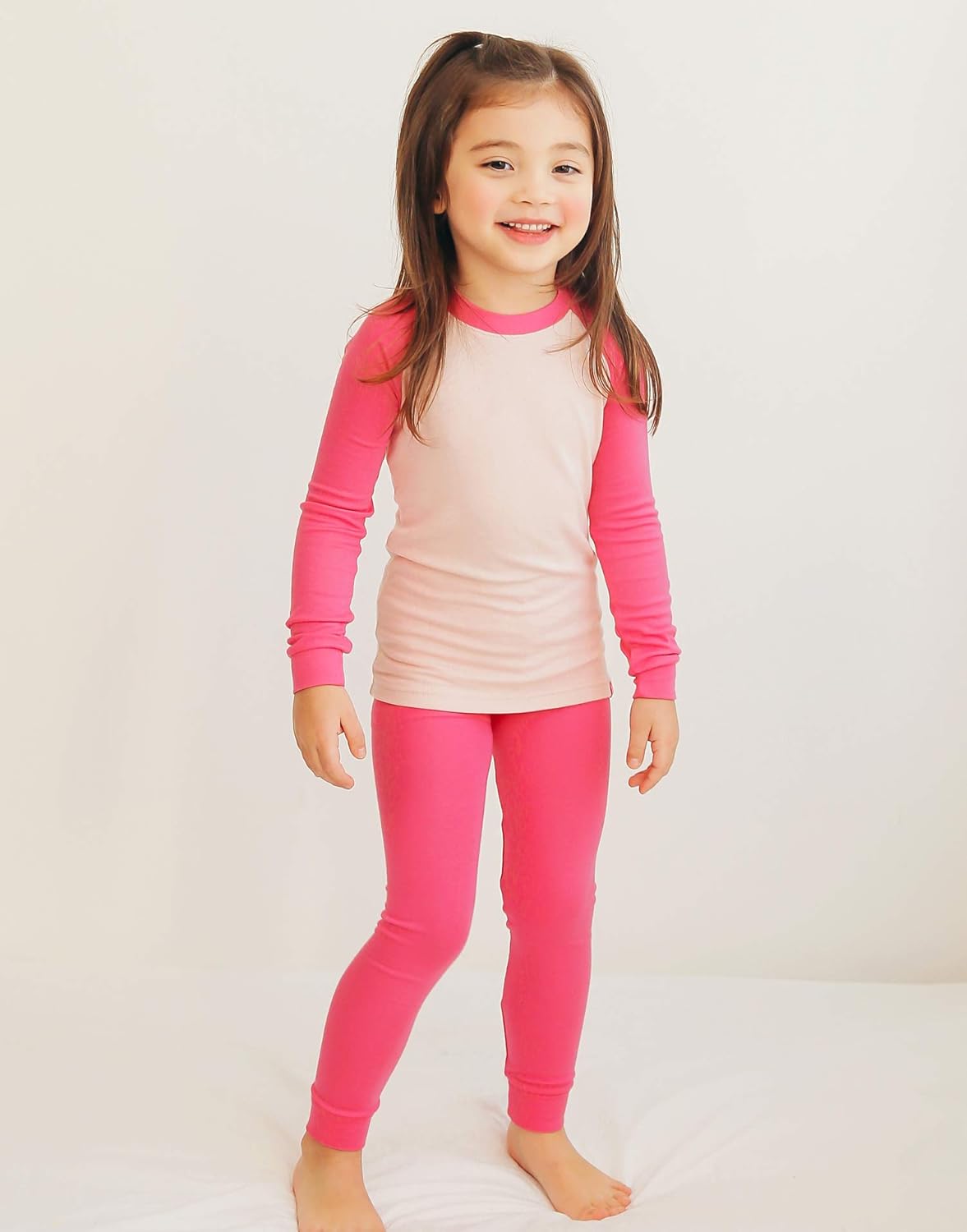 VAENAIT 6M-12Y Toddler Toddler Kids Toddler Girls Boys Soft Comfy Modal Tencel Solid Raglan