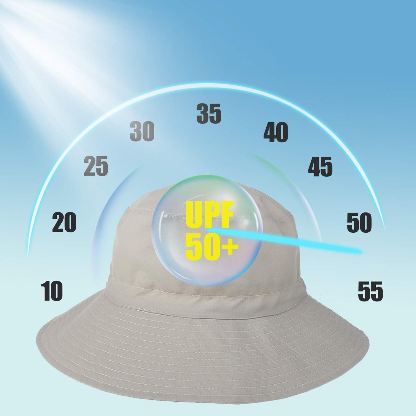 Baby Sun Hat Toddler Beach Swim Hats UPF 50+ Summer Bucket Hat Kids Infant Wide Brim Adjustable Sun