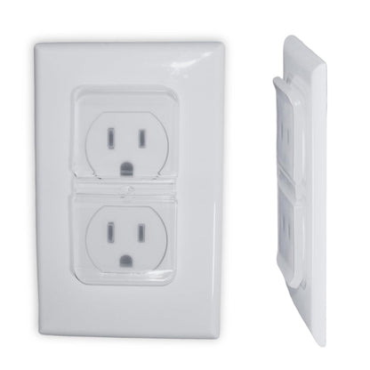 Clear Double Outlet Covers Baby Proofing (20 Pack, 40 Sockets) | Baby Proof Plug Covers for