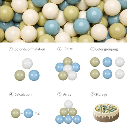 GOGOSO Ball Pit Balls - 2.15inch Plasticsball for Kids Toddlers Birthday Gifts, Summer Vibrant