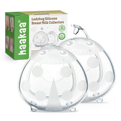 haakaa Ladybug Milk Collectors Breastmilk Catcher Wearable Nursing Cups for Breastfeeding Moms to