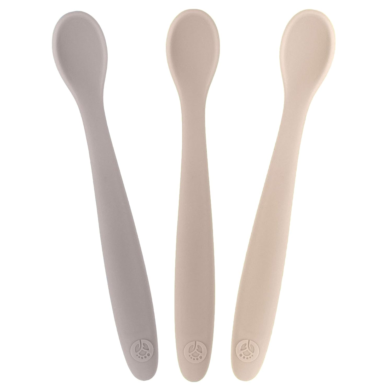 WeeSprout Silicone Baby Spoons - First Stage Infant Feeding Utensils With Soft-Tip, Bendable