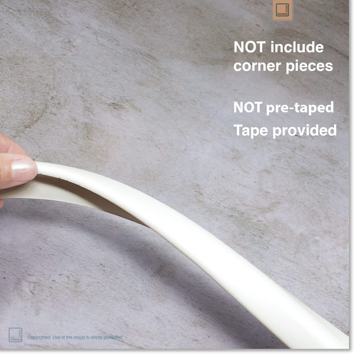 Roving Cove Slim-Fit Edge Protector for Baby Proofing (9ft Small Edge Only), Soft Rubber Foam