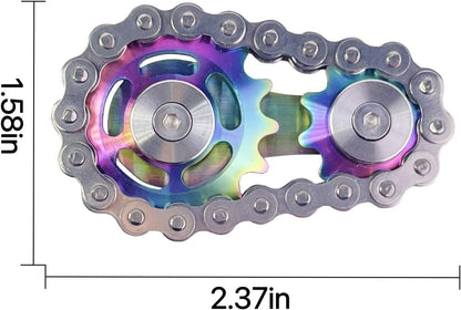Chain Gear Fidget Spinner, Metal Sprocket Chain Fidget Toy, Stress Anxiety Relief Fidget Toy, Bike