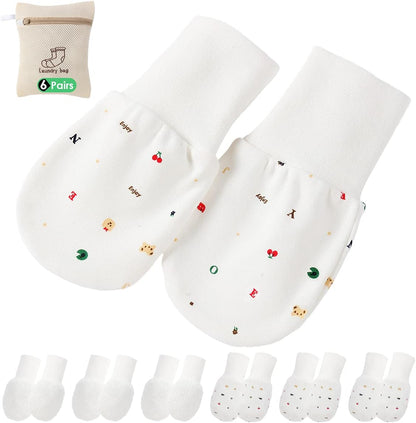 Newborn Baby Mittens Anti Scratch Baby Mittens No Scratch Mittens Baby Gloves for 0-6 Months Boys