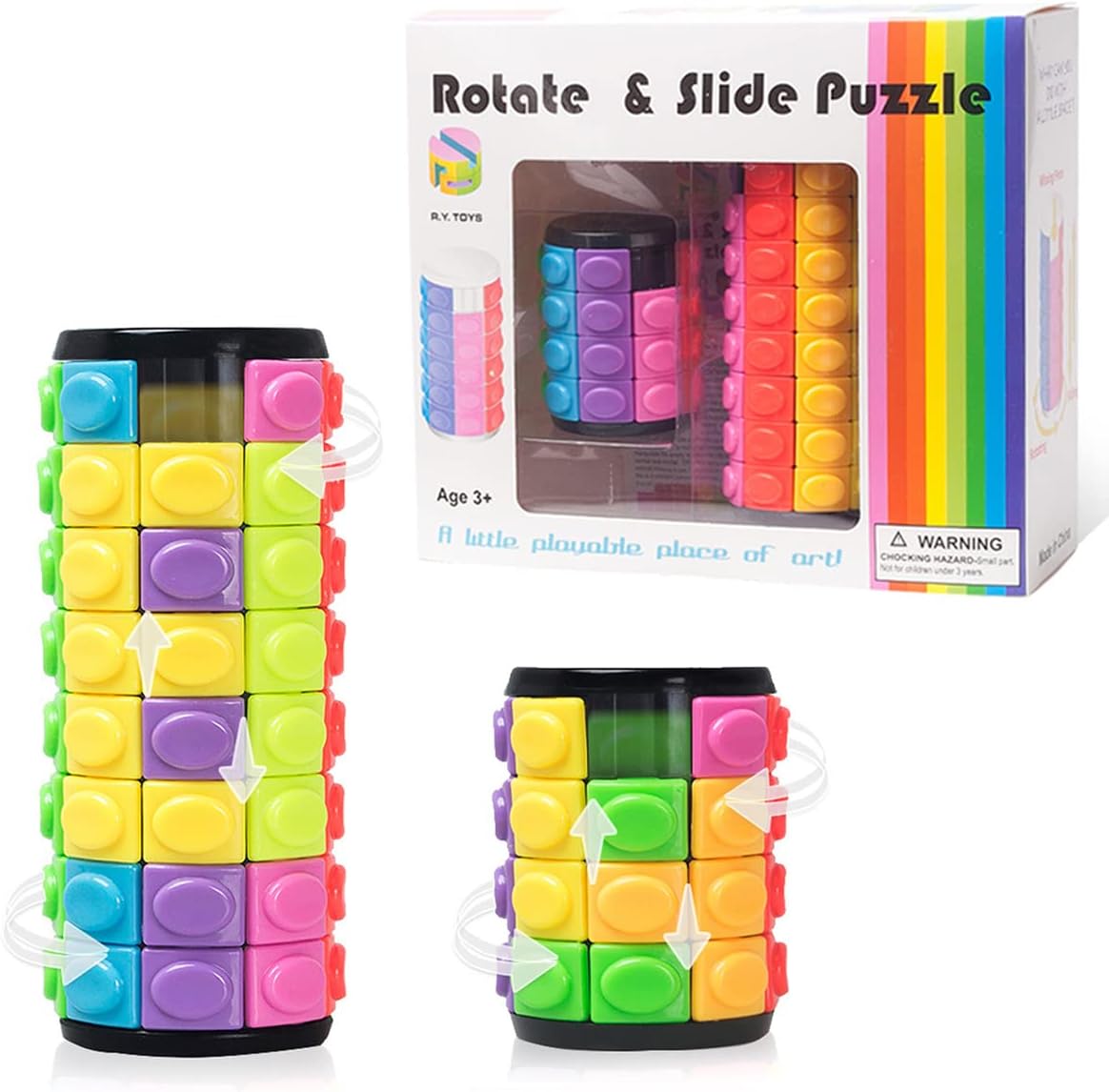 R.Y.TOYS Rotate and Slide Puzzle-Design Patent,Fidget Toys(Restore Order/Create Patterns) 8