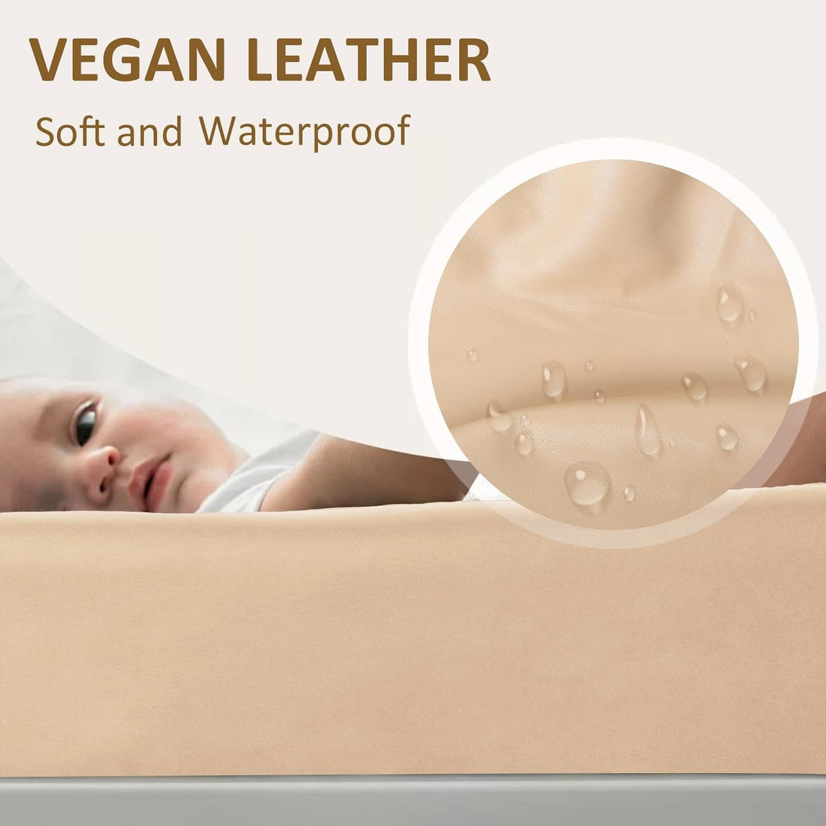 Owlowla Changing Pad Cover,Waterproof Changing Pad Covers-Soft Leather Diaper Changing Table