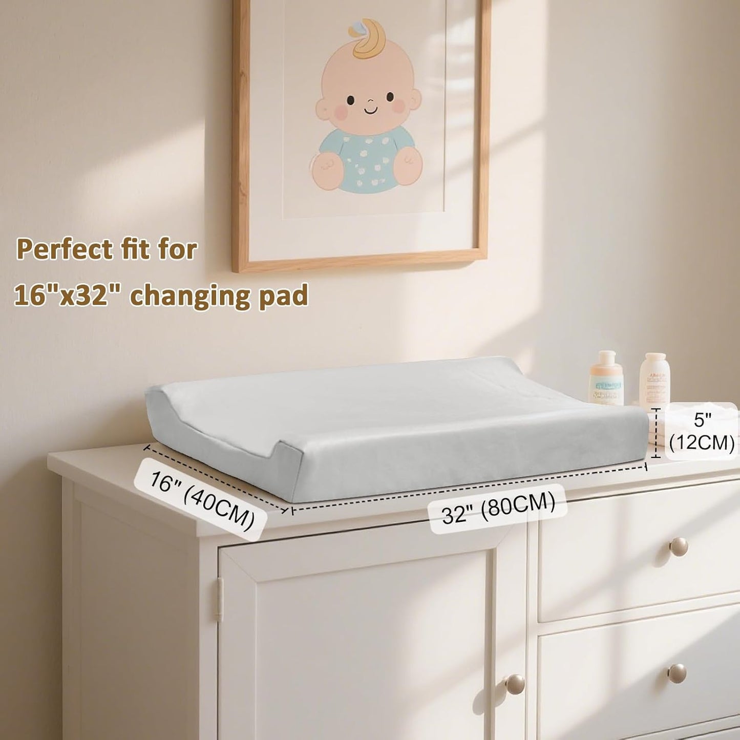 Owlowla Changing Pad Cover,Waterproof Changing Pad Covers-Soft Leather Diaper Changing Table