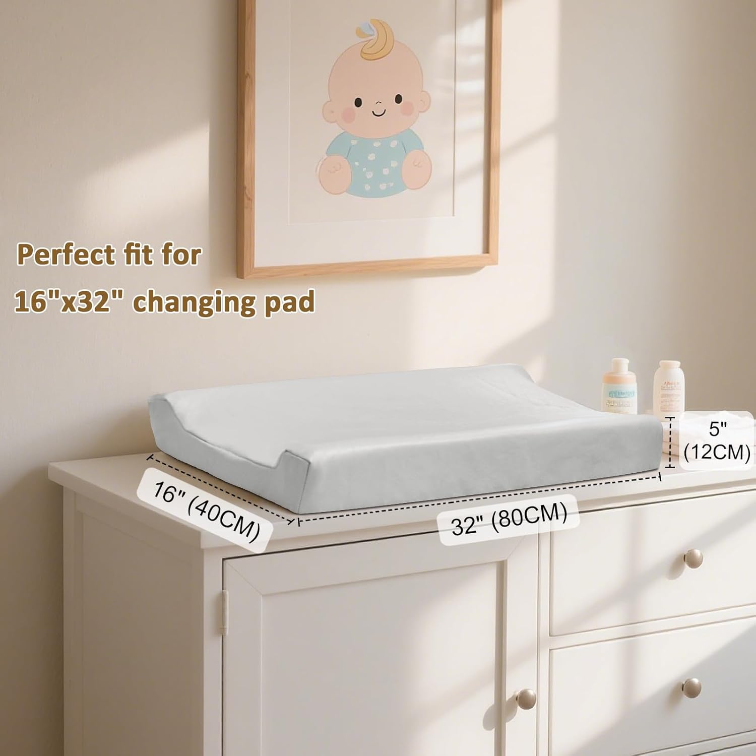 Owlowla Changing Pad Cover,Waterproof Changing Pad Covers-Soft Leather Diaper Changing Table