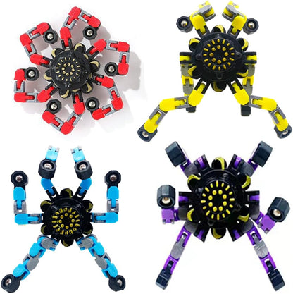 4pcs Fidget Spinners for kids&Adults Transformable Fingertip Gyros for Girls Boys Stress Reliefs