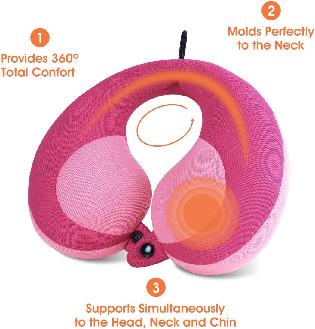 INFANZIA Kids Chin Supporting Travel Neck Pillow, Helps Support Head and Neck, Comfortably Designed