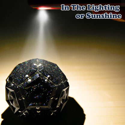 Magnetic Fidget Sphere Magnets Balls - Crystal Black Holographic Glitter - Magnet Fidgets Toy - 12