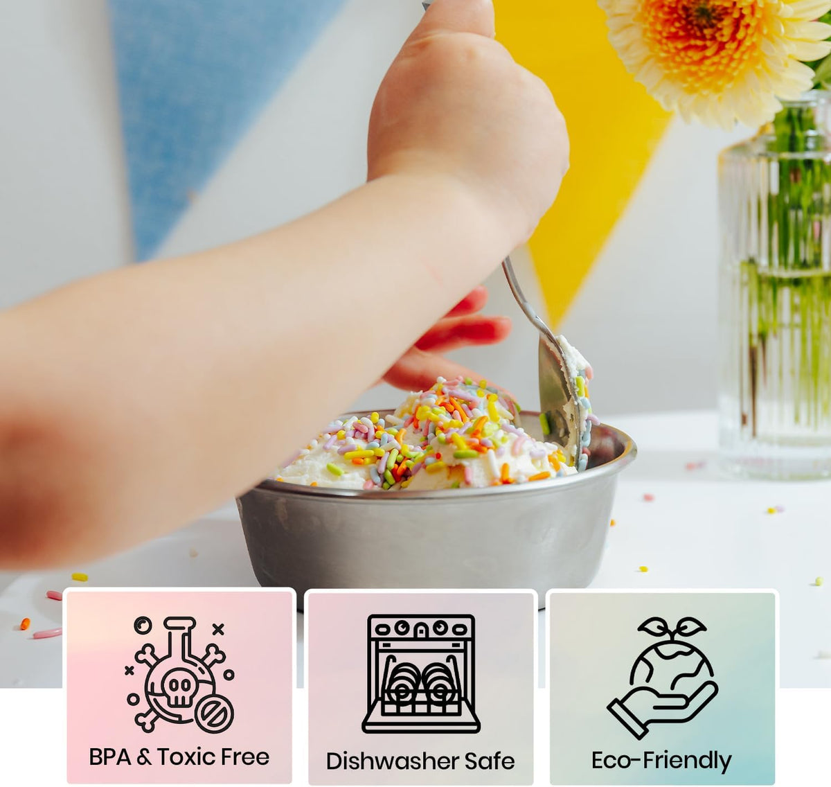 Children's Stainless Steel Bowl Set | Set of 4 bowls | 304 18/8 Stainless Steel |10 ounces | Matte