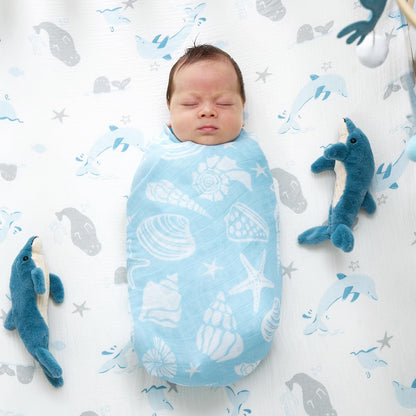 Momcozy Muslin Swaddle Blankets, 4-Pack, Large 47"x47", Breathable