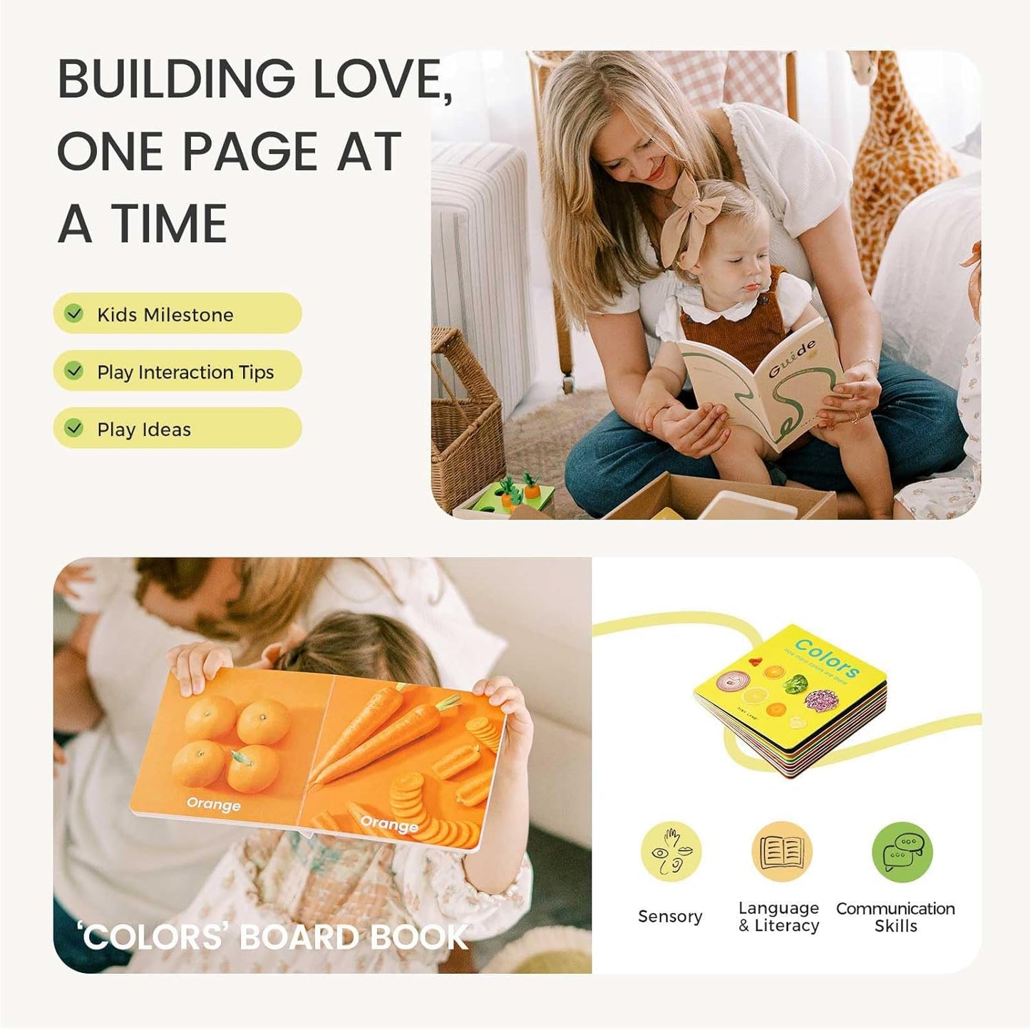 Tiny Land Montessori Toy Set for Baby 13-15 Months Explorer Play Kit - 7-in-1 Baby Drum, Carrot