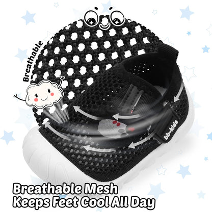 Baby Walking Shoes Toddler Girl Boy Soft Sole Breathable Mesh Slip on Summer Wide Shoes Infant