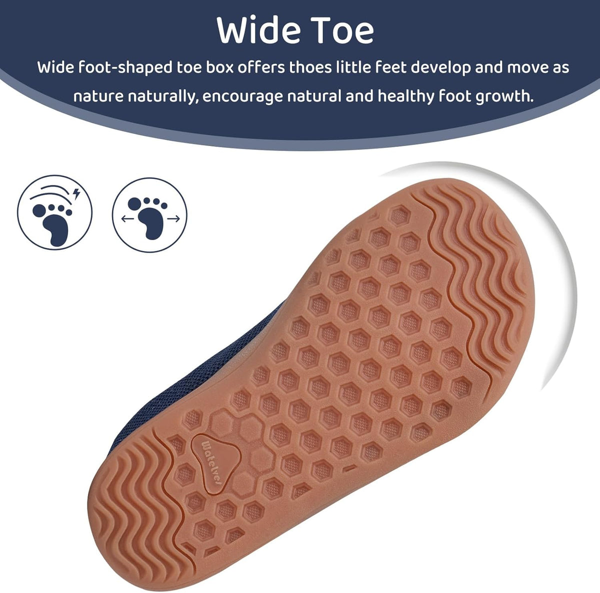 WateLves Toddler Little Kids Wide Barefoot Shoes The First Walking Shoes Girls Boys Breathable Zero
