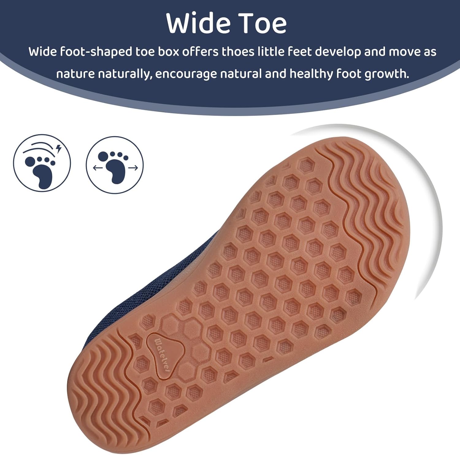 WateLves Toddler Little Kids Wide Barefoot Shoes The First Walking Shoes Girls Boys Breathable Zero