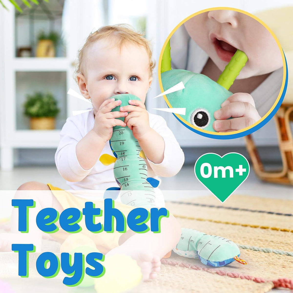 LIGHTDESIRE Baby Toys Musical Caterpillar,Infant Stuffed Animal Toy with Crinkle and Rattles,Soft
