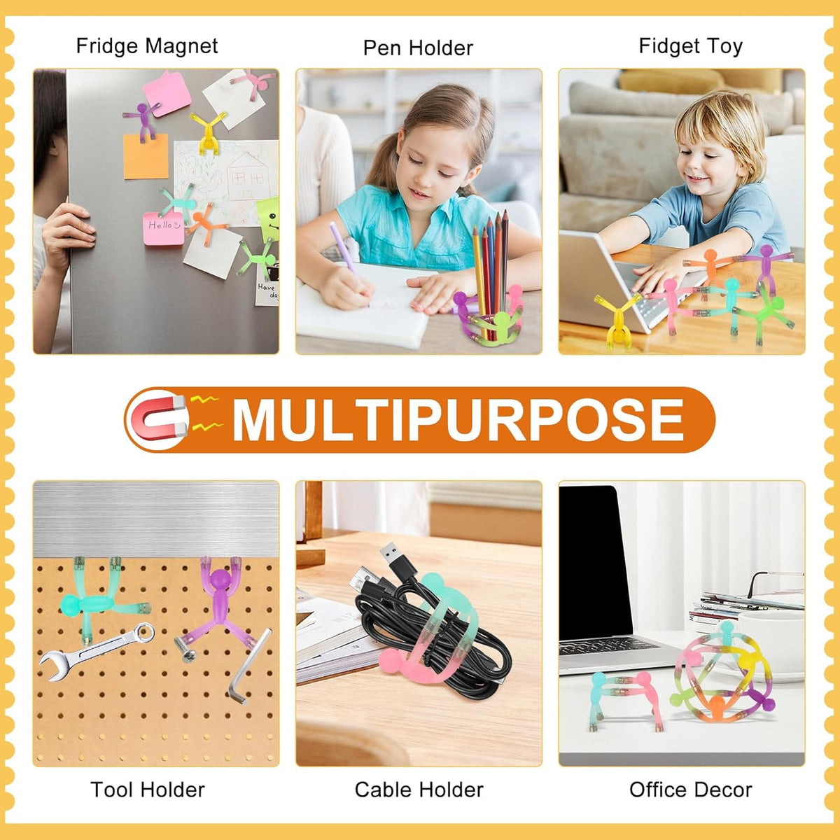 6pcs Magnetic Toys,Magnet Men for Kids,Magnetic People Figures for Kids,Magnetic People for