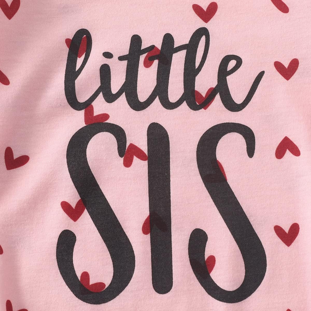 AMAWMW Newborn Baby Girl Little Sister Sleeper Gown Stripe Long Sleeve Nightgown Pajamas Gifts